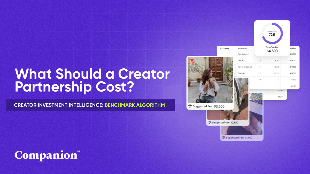 What Should a Creator Partnership Cost? Benchmark Algorithm