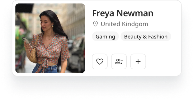Influencer Card - Freya Newman